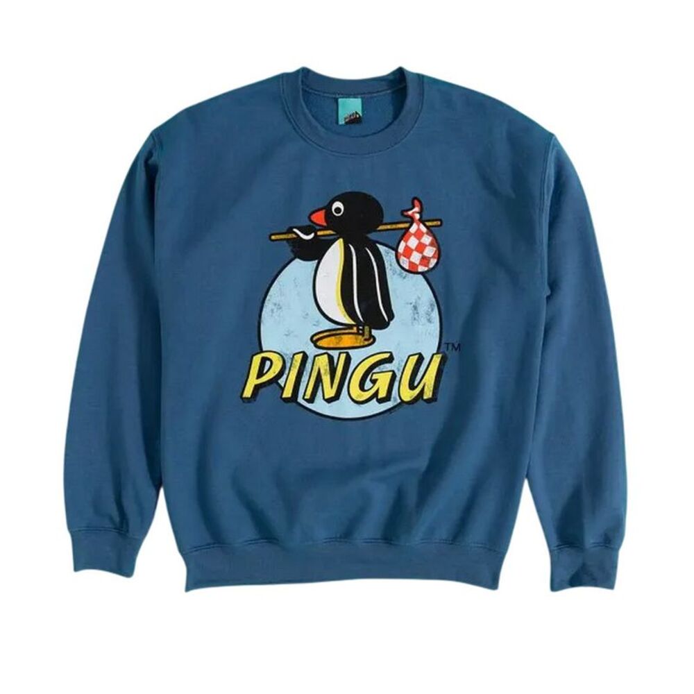 Pingu Unisex Adult Classic Logo Sweatshirt / Indigo Blue